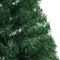 Berkfield Home Beautiful Artificial Half Christmas Tree with Stand Green 120 cm PVC - thumbnail 6