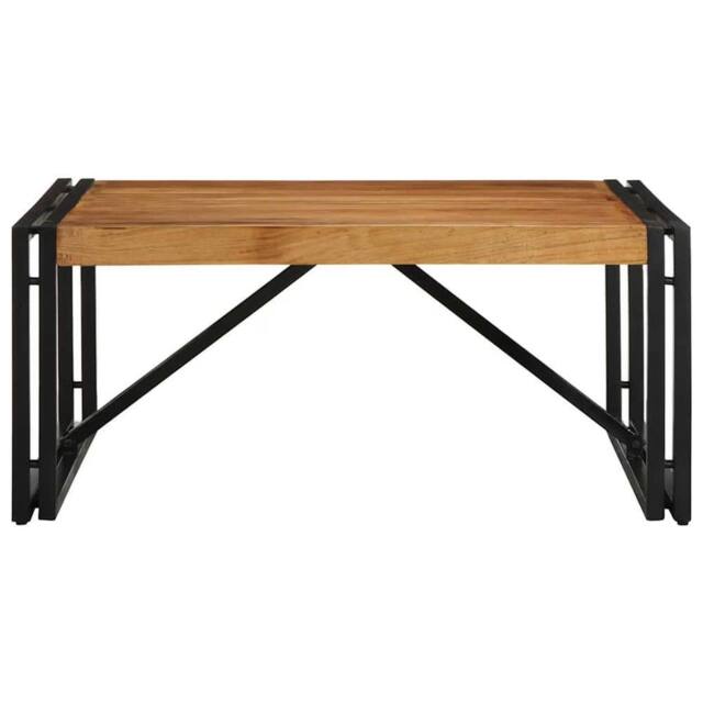 Berkfield Home Coffee Table 80x80x35 cm Solid Wood Acacia in Brown - Size: 80 x 80 x 35 cm - image 1