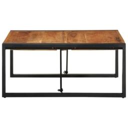 Berkfield Home Coffee Table 80x80x35 cm Solid Wood Acacia in Brown - Size: 80 x 80 x 35 cm - thumbnail 3
