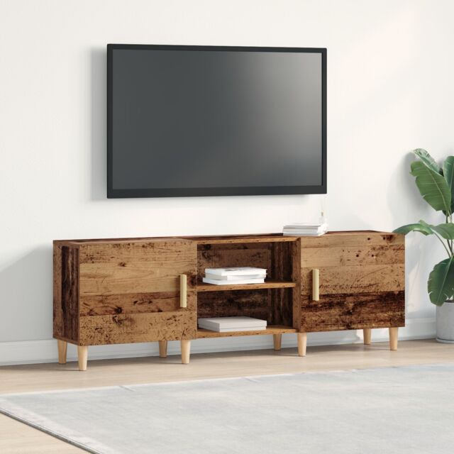 Berkfield Home TV Cabinet Old Wood 150x30x50 cm Engineered Wood in Brown - Size: 150 x 30 x 50 cm - image 1