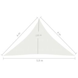 Berkfield Home Sunshade Sail 160 g/m ² White 4x4x5.8 m HDPE - thumbnail 6