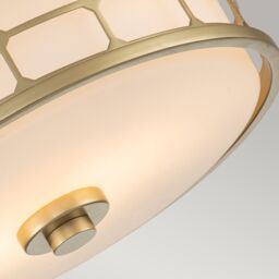 Netlighting Quoizel Guardian Cylindrical Ceiling Light Painted Natural Brass IP44 in Yellow - thumbnail 4