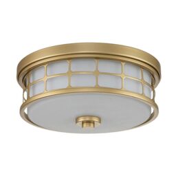 Netlighting Quoizel Guardian Cylindrical Ceiling Light Painted Natural Brass IP44 in Yellow - thumbnail 2