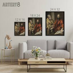 "Artery8 Portrait of Saint Peter & Saint Paul El Greco Framed Canvas Wall Art - Size: W12"" x H16""" - thumbnail 4