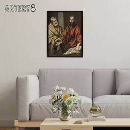 "Artery8 Portrait of Saint Peter & Saint Paul El Greco Framed Canvas Wall Art - Size: W12"" x H16""" - thumbnail 3