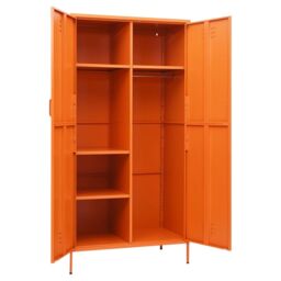 Berkfield Home Wardrobe Orange 90x50x180 cm Steel - Size: 90 x 50 x 180 cm - thumbnail 6