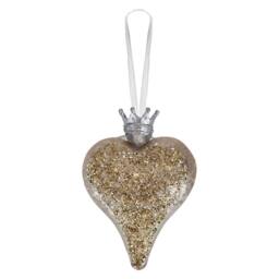 VFM e-Store Christmas Hanging Heart Decoration 13cm x 10cm White X 1 - Size: 13 cm x 10 cm - thumbnail 1