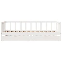 Berkfield Home Daybed with Drawers without Mattress White 90x200 cm Solid Wood - thumbnail 4
