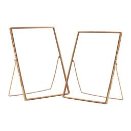 "Havendro 2x Standing Metal Photo Frames Table Desk 8x10"" Rose Gold" - thumbnail 1