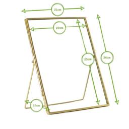 "Havendro 2x Standing Metal Photo Frames Table Desk 8x10"" Rose Gold" - thumbnail 2