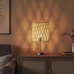 Berkfield Home Lamp Shade √ò23x28 cm Wicker in Natural - Size: 23x28 cm
