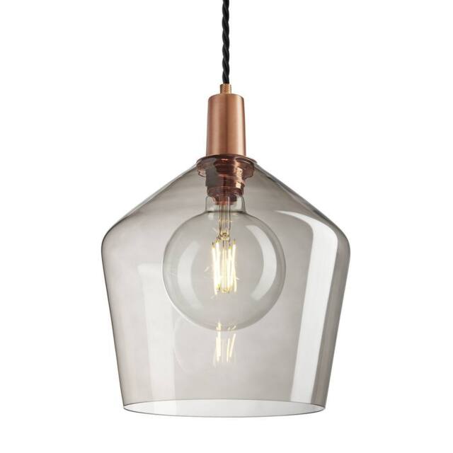 Industville Sleek Glass Schoolhouse Pendant - 10 Inch in Copper - Size: 10 inches