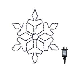 Samuel Alexander 50cm x 44cm FlexiBrights Christmas Snowflake with 165 White LEDs in Black - Size: 50 cm x 44 cm - thumbnail 1