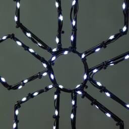 Samuel Alexander 50cm x 44cm FlexiBrights Christmas Snowflake with 165 White LEDs in Black - Size: 50 cm x 44 cm - thumbnail 5