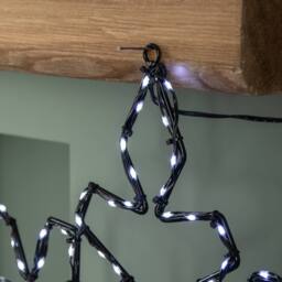 Samuel Alexander 50cm x 44cm FlexiBrights Christmas Snowflake with 165 White LEDs in Black - Size: 50 cm x 44 cm - thumbnail 4