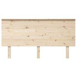 Berkfield Home Bed Headboard 154x6x82.5 cm Solid Wood Pine in Brown - thumbnail 3