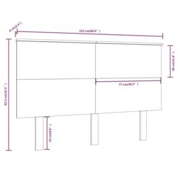 Berkfield Home Bed Headboard 154x6x82.5 cm Solid Wood Pine in Brown - thumbnail 6