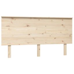 Berkfield Home Bed Headboard 154x6x82.5 cm Solid Wood Pine in Brown - thumbnail 2