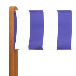Berkfield Home Folding Garden Chairs 4 pcs Blue & White Fabric & Solid Wood - thumbnail 9