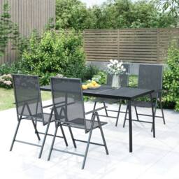 Berkfield Home Garden Table Anthracite 165x80x72 cm Steel Mesh in Black - Size: 165 x 80 x 72 cm - thumbnail 2
