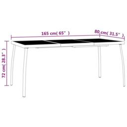 Berkfield Home Garden Table Anthracite 165x80x72 cm Steel Mesh in Black - Size: 165 x 80 x 72 cm - thumbnail 7