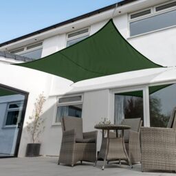 Primrose 3m x 2m Waterproof Patio Sun Shade Sail Canopy 98% UV Block Free Rope in Green - thumbnail 3