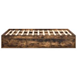 Berkfield Home Modern Bed Frame Smoked Oak 135x190 cm Double in Brown - thumbnail 6
