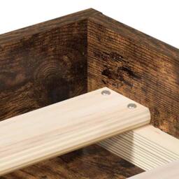 Berkfield Home Modern Bed Frame Smoked Oak 135x190 cm Double in Brown - thumbnail 8