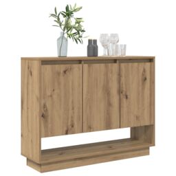 Berkfield Home Sideboard Artisan oak 97 x 29 x 75 cm Engineered wood in Brown - thumbnail 3