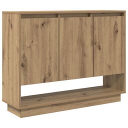 Berkfield Home Sideboard Artisan oak 97 x 29 x 75 cm Engineered wood in Brown - thumbnail 2