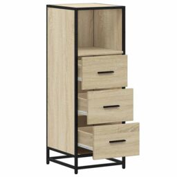 Berkfield Home Bathroom Cabinet Sonoma Oak 35x37.5x100 cm Engineered Wood in Brown - thumbnail 6