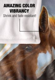 JQ Licensing Cf Two Foals Horses Silky Touch Super Soft Throw Blanket 152 X 127 cm in White - thumbnail 4