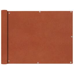 Berkfield Home Balcony Screen Oxford Fabric 90x600 cm Terracotta in Brown - thumbnail 1