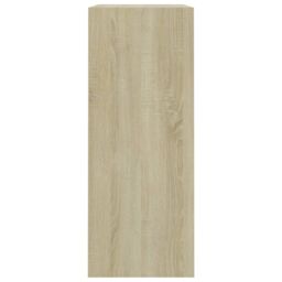Berkfield Home 2-Tier Book Cabinet Sonoma Oak 80x30x76.5 cm Engineered Wood in Brown - thumbnail 5