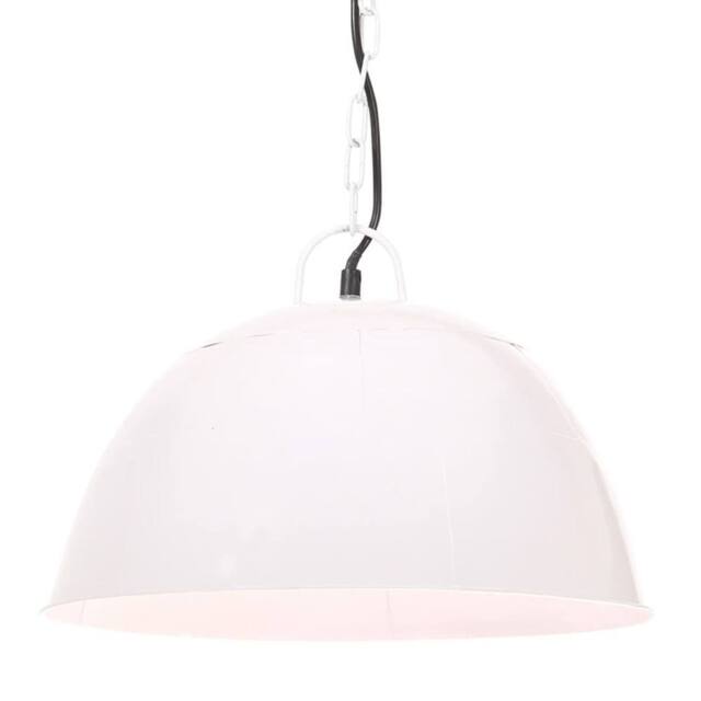 Berkfield Home Industrial Vintage Hanging Lamp 25 W White Round 41 cm E27 - image 1