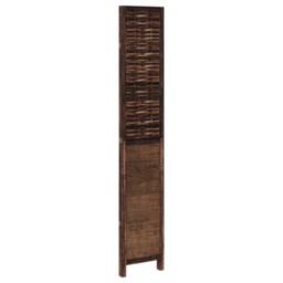 Berkfield Home Room Divider 3 Panels Dark Brown Solid Wood Paulownia - thumbnail 5