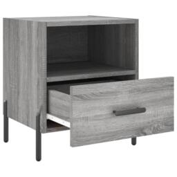 Berkfield Home Modern Bedside Cabinets 2 pcs Grey Sonoma 40x35x47.5 cm Engineere - thumbnail 5