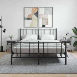 Berkfield Home Modern Bedside Cabinets 2 pcs Grey Sonoma 40x35x47.5 cm Engineere - thumbnail 2