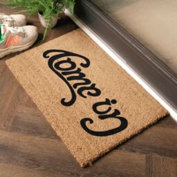 Artsy Mats Come in, Go Away Mirrored Doormat in Black - Size: 40 cm x 60 cm - thumbnail 3