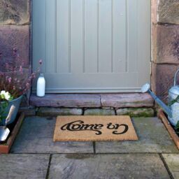 Artsy Mats Come in, Go Away Mirrored Doormat in Black - Size: 40 cm x 60 cm - thumbnail 6