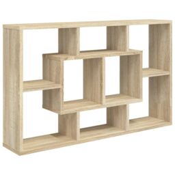 Berkfield Home Wall Shelf Sonoma Oak 85x16x52.5 cm Engineered Wood in Brown - thumbnail 2