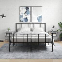 Berkfield Home Modern Bedside Cabinets 2 pcs Grey Sonoma 40x35x50 cm Engineered Wood - Size: 40 x 35 x 50 cm - thumbnail 2