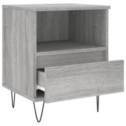 Berkfield Home Modern Bedside Cabinets 2 pcs Grey Sonoma 40x35x50 cm Engineered Wood - Size: 40 x 35 x 50 cm - thumbnail 6