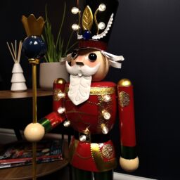 Samuel Alexander 80cm Light up Christmas Nutcracker Soldier Decoration with LEDs in Green - thumbnail 4