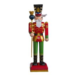 Samuel Alexander 80cm Light up Christmas Nutcracker Soldier Decoration with LEDs in Green - thumbnail 8