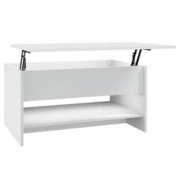 Berkfield Home Coffee Table White 80x50x40 cm Engineered Wood - Size: 80 x 50 x 40 cm - thumbnail 1