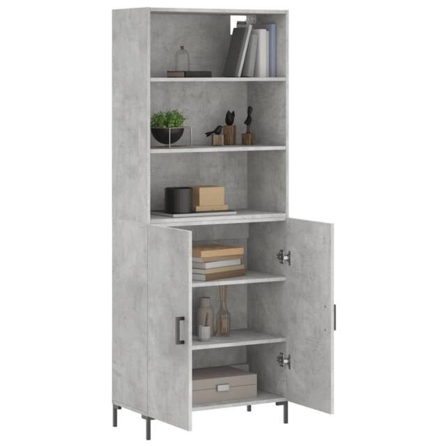 Berkfield Home Highboard Concrete Grey 69.5x34x180 cm Engineered Wood - image 1
