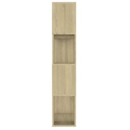 Berkfield Home Book Cabinet Room Divider Sonoma Oak 80x24x124.5 cm Engineered Wood in Brown - thumbnail 6