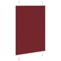 Berkfield Home Pleated Blind Bordeaux Red 100x150 cm Fabric Width 99.4 cm Polyester