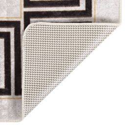 Berkfield Home Rug Washable 190x300 cm Light Beige Anti Slip - Size: 100 cm diameter - thumbnail 5